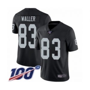 Men's Oakland Raiders #83 Darren Waller Black Team Color Vapor Untouchable Limited Player 100th Season Football Jersey