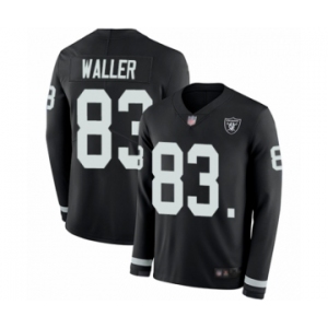 Men's Oakland Raiders #83 Darren Waller Limited Black Therma Long Sleeve Football Jersey