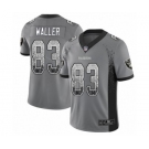 Men's Oakland Raiders #83 Darren Waller Limited Gray Rush Drift Fashion Football Jersey