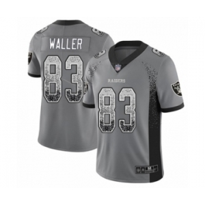 Men's Oakland Raiders #83 Darren Waller Limited Gray Rush Drift Fashion Football Jersey