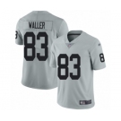 Men's Oakland Raiders #83 Darren Waller Limited Silver Inverted Legend Football Jersey