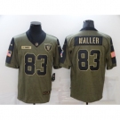 Men's Oakland Raiders #83 Darren Waller Nike Olive 2021 Salute To Service Limited Player Jersey