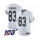 Men's Oakland Raiders #83 Ted Hendricks White Vapor Untouchable Limited Player 100th Season Football Jersey