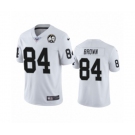 Men's Oakland Raiders #84 Antonio Brown White 60th Anniversary Vapor Untouchable Limited Player 100th Season Football Jersey