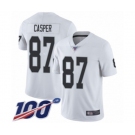 Men's Oakland Raiders #87 Dave Casper White Vapor Untouchable Limited Player 100th Season Football Jersey