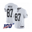 Men's Oakland Raiders #87 Foster Moreau White Vapor Untouchable Limited Player 100th Season Football Jersey