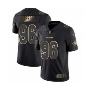 Men's Oakland Raiders #96 Clelin Ferrell Black Gold Vapor Untouchable Limited Football Jersey