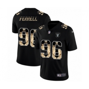Men's Oakland Raiders #96 Clelin Ferrell Black Statue of Liberty Limited Football Jersey