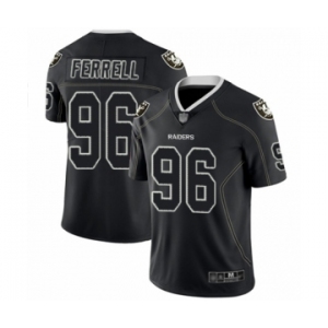 Men's Oakland Raiders #96 Clelin Ferrell Lights Out Black Limited Football Jersey