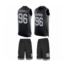 Men's Oakland Raiders #96 Clelin Ferrell Limited Black Tank Top Suit Football Jersey