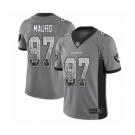 Men's Oakland Raiders #97 Josh Mauro Limited Gray Rush Drift Fashion Football Jersey