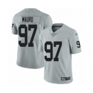 Men's Oakland Raiders #97 Josh Mauro Limited Silver Inverted Legend Football Jersey