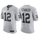 Nike Oakland Raiders #12 Ken Stabler 2016 Gridiron Gray II Men's NFL Limited Jersey