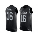 Nike Oakland Raiders #16 Jim Plunkett Black Team Color Men's Stitched NFL Limited Tank Top Jersey