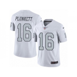 Nike Oakland Raiders #16 Jim Plunkett White Men's Stitched NFL Limited Rush Jersey