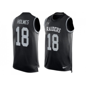 Nike Oakland Raiders #18 Andre Holmes Black Team Color Men's Stitched NFL Limited Tank Top Jersey