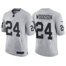 Nike Oakland Raiders #24 Charles Woodson 2016 Gridiron Gray II Men's NFL Limited Jersey