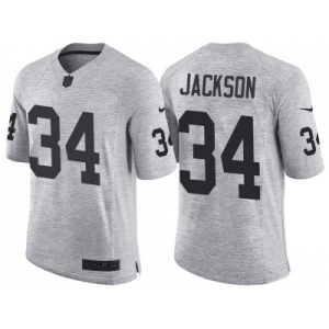 Nike Oakland Raiders #34 Bo Jackson 2016 Gridiron Gray II Men's NFL Limited Jersey