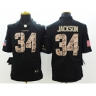 Nike Oakland Raiders #34 Bo Jackson Black Salute to Service Jerseys(Limited)