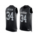 Nike Oakland Raiders #34 Bo Jackson Black Team Color Men's Stitched NFL Limited Tank Top Jersey