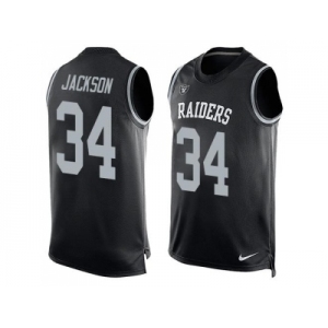Nike Oakland Raiders #34 Bo Jackson Black Team Color Men's Stitched NFL Limited Tank Top Jersey