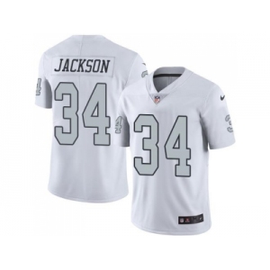 Nike Oakland Raiders #34 Bo Jackson White Men's Stitched NFL Limited Rush Jersey
