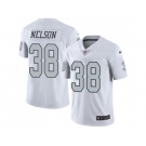 Nike Oakland Raiders #38 Nick Nelson White Men Stitched NFL Limited Rush Jersey