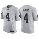 Nike Oakland Raiders #4 Derek Carr 2016 Gridiron Gray II Men's NFL Limited Jersey