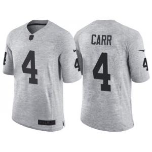 Nike Oakland Raiders #4 Derek Carr 2016 Gridiron Gray II Men's NFL Limited Jersey