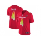 Nike Oakland Raiders #4 Derek Carr Red Men Stitched NFL Limited AFC 2018 Pro Bowl Jersey