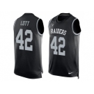 Nike Oakland Raiders #42 Ronnie Lott Black Team Color Men's Stitched NFL Limited Tank Top Jersey