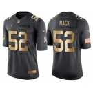 Nike Oakland Raiders #52 Khalil Mack Anthracite 2016 Christmas Gold Men's NFL Limited Salute to Service Jersey