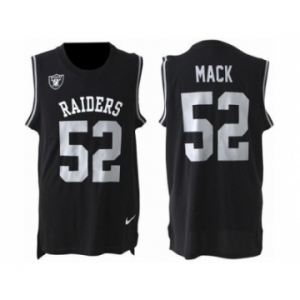 Nike Oakland Raiders #52 Khalil Mack Black Team Color Men Stitched NFL Limited Tank Top Jersey