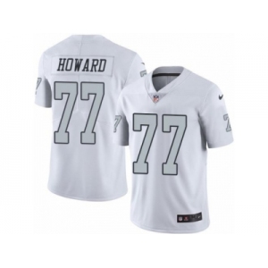 Nike Oakland Raiders #77 Austin Howard White Men's Stitched NFL Limited Rush Jersey