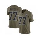 Nike Oakland Raiders #77 Kolton Miller Olive Men Stitched NFL Limited 2017 Salute To Service Jersey