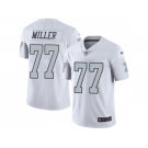 Nike Oakland Raiders #77 Kolton Miller White Men Stitched NFL Limited Rush Jersey