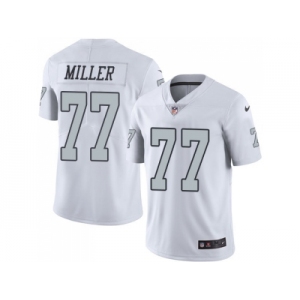 Nike Oakland Raiders #77 Kolton Miller White Men Stitched NFL Limited Rush Jersey