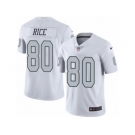 Nike Oakland Raiders #80 Jerry Rice White Men's Stitched NFL Limited Rush Jersey