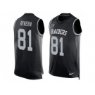 Nike Oakland Raiders #81 Mychal Rivera Black Team Color Men's Stitched NFL Limited Tank Top Jersey