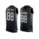 Nike Oakland Raiders #88 Clive Walford Black Team Color Men's Stitched NFL Limited Tank Top Jersey