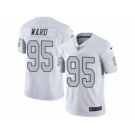 Nike Oakland Raiders #95 Jihad Ward White Men's Stitched NFL Limited Rush Jersey