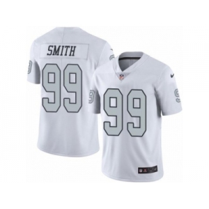 Nike Oakland Raiders #99 Aldon Smith White Men's Stitched NFL Limited Rush Jersey