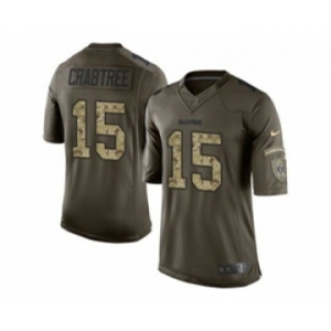 nike nfl jerseys oakland raiders #15 crabtree army green[nike Limited Salute To Service]