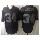 nike nfl jerseys oakland raiders #34 bo jackson black [drenched limited]