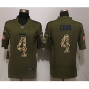 nike nfl jerseys oakland raiders #4 carr army green[nike Limited Salute To Service]