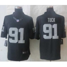 nike nfl jerseys oakland raiders #91 tuck black[nike Limited]