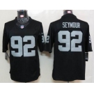 nike nfl jerseys oakland raiders #92 seymour black[nike limited]