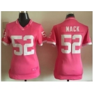 2015 Women Nike Oakland Raiders #52 Khalil Mack Pink Jerseys