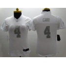 Nike Women Oakland Raiders #4 Carr Platinum White Jerseys