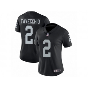 Women Nike Oakland Raiders #2 Giorgio Tavecchio Black Team Color Vapor Untouchable Limited Player NFL Jersey